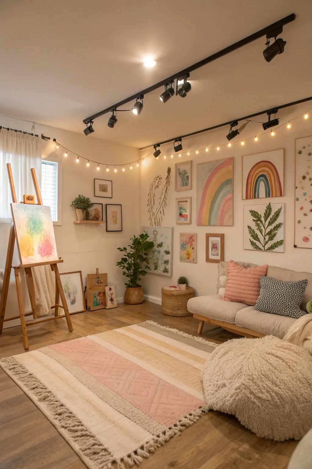 Shine a spotlight on creativity with versatile track lighting.