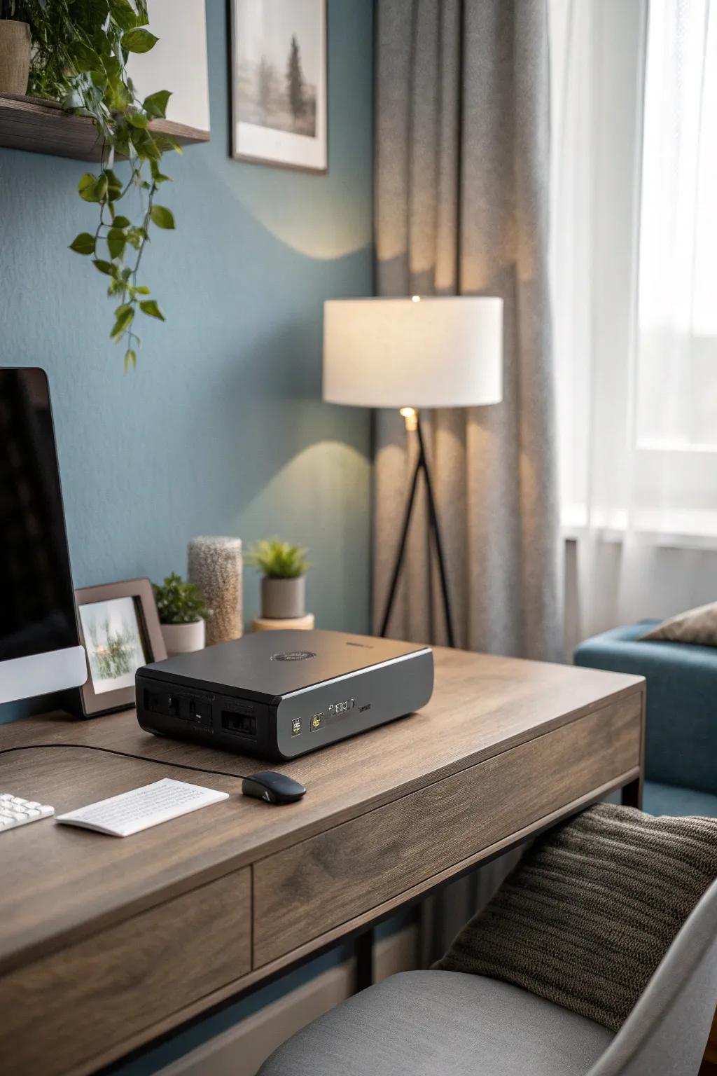 Achieve a clean look with cable boxes that tame the tangle of wires.