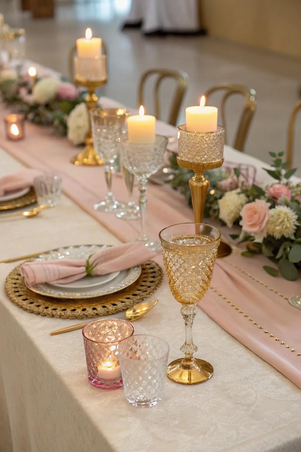 Themed glassware adds a cohesive and elegant touch to your table settings.