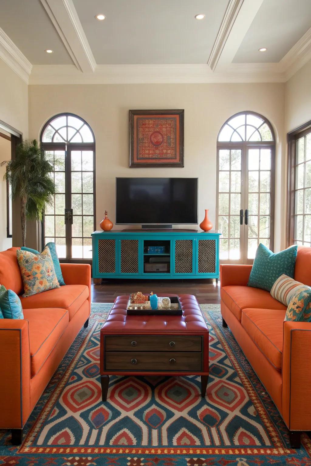 Create a serene and balanced atmosphere with symmetrical design principles.