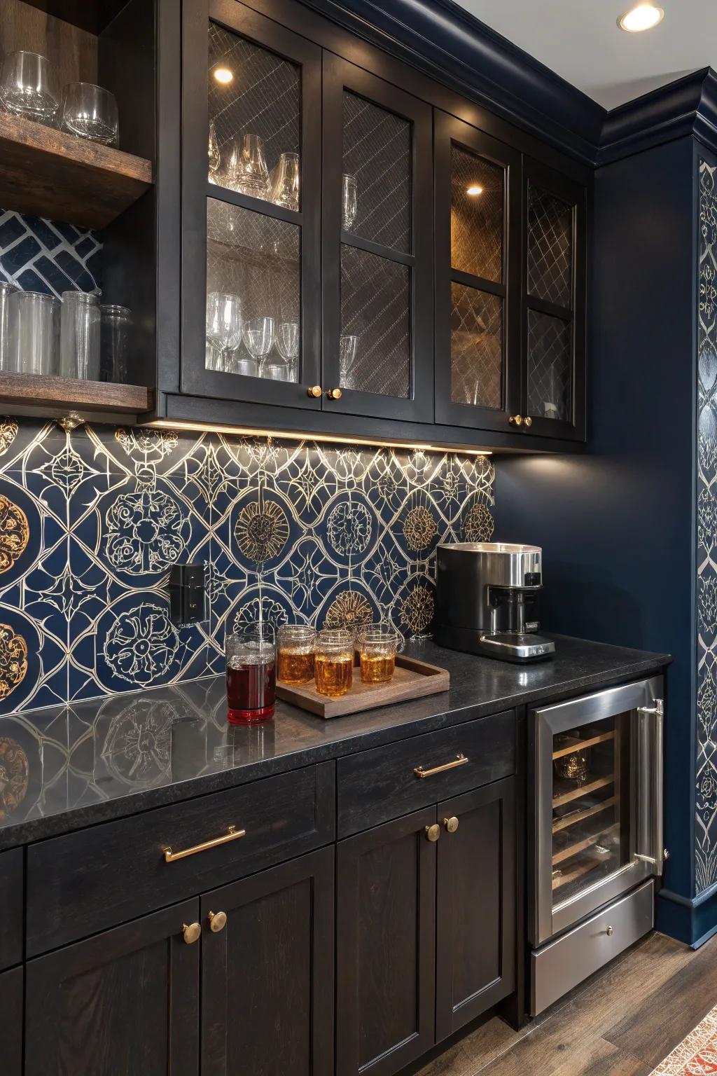 Make a statement with a backsplash that's both eye-catching and unique.