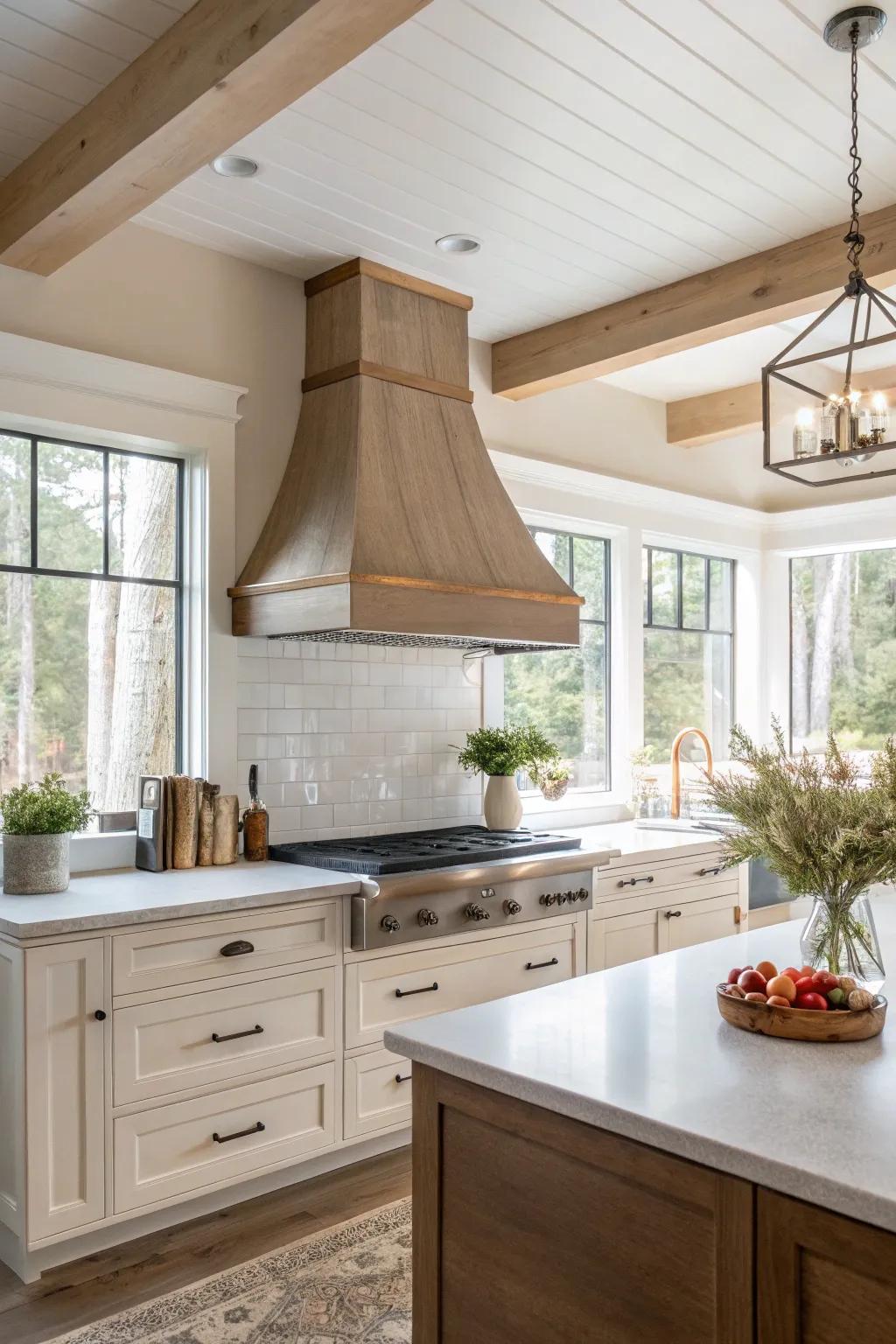 Elevate your kitchen's style with a standout range hood. #KitchenFocalPoint #DesignInspiration