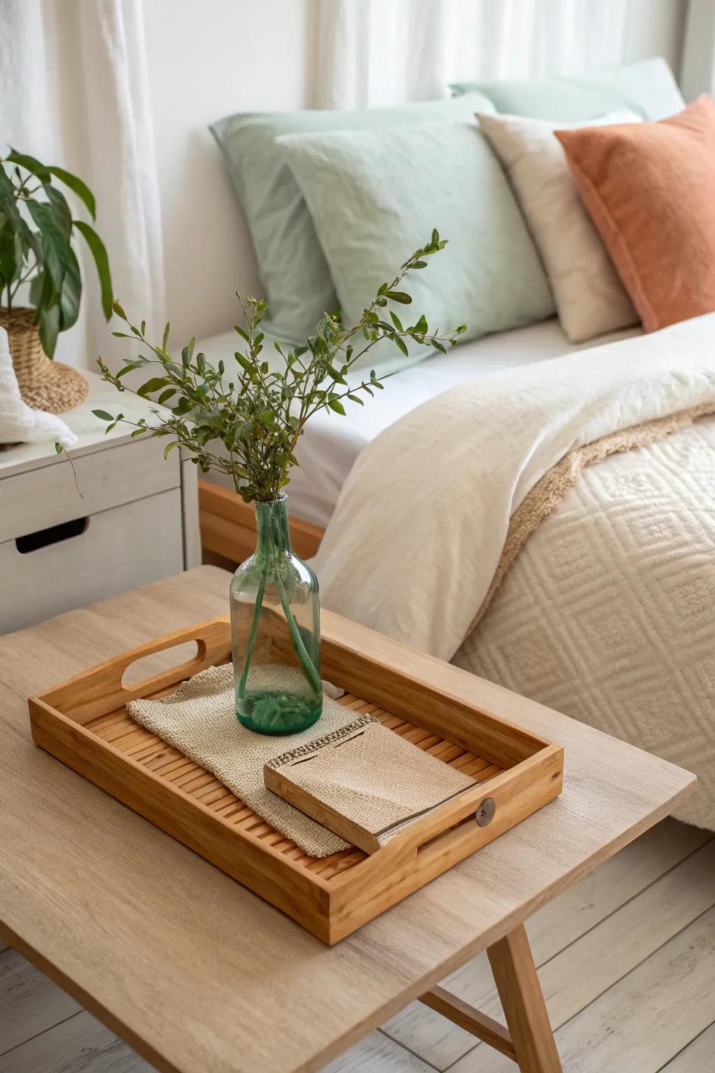 Eco-friendly decor choices enhance the natural theme, promoting sustainability. 🌿 #EcoFriendly #SustainableLiving #NatureDecor