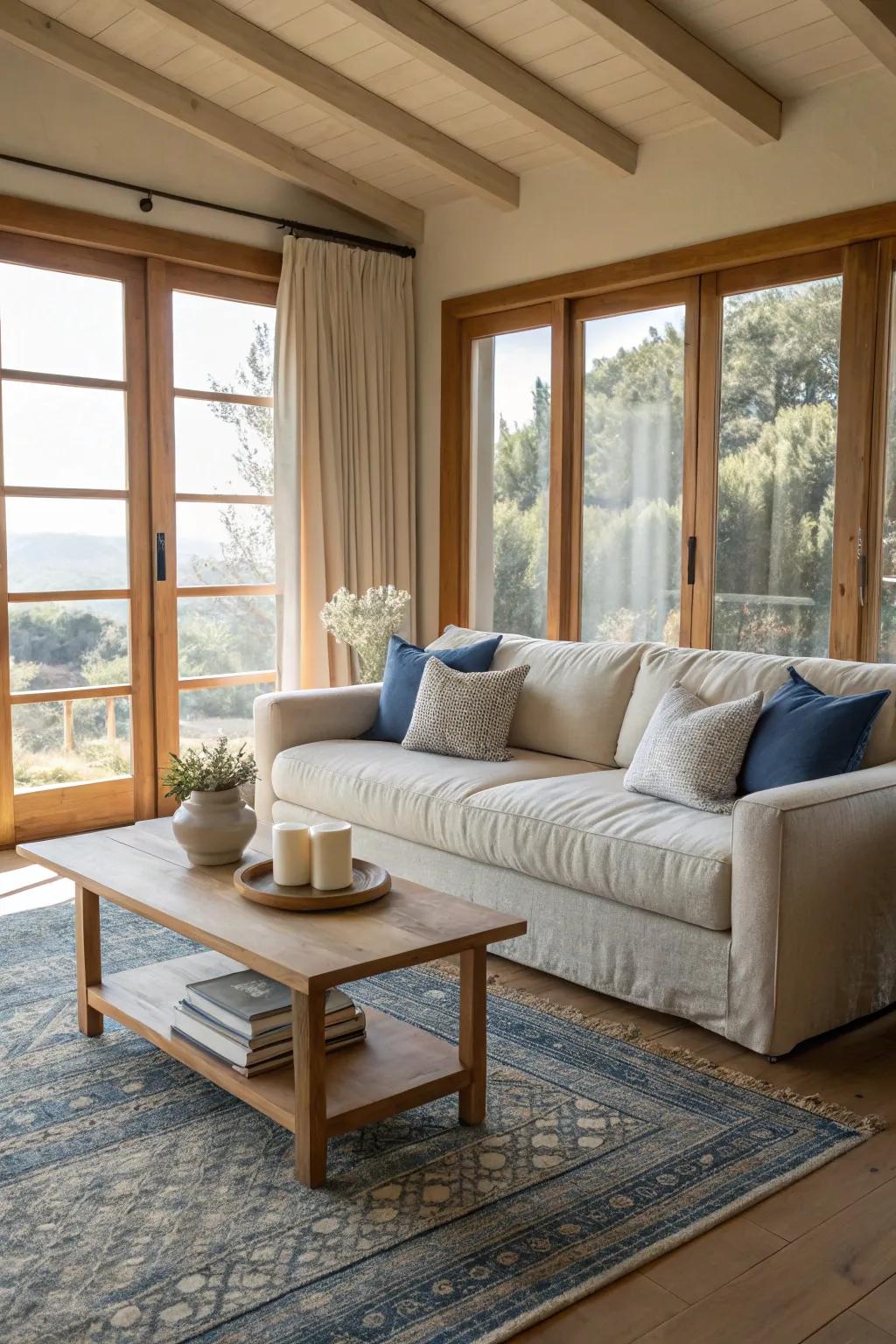 Embrace minimalism and let your couch's design take center stage.