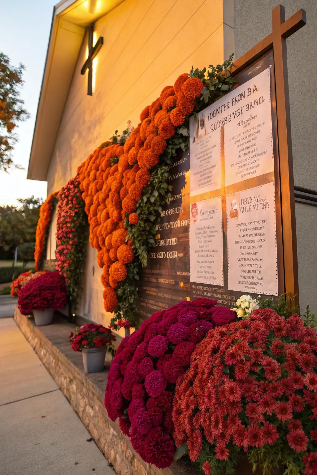 Marvel at the unfading beauty of God's love with a display that transcends seasons.