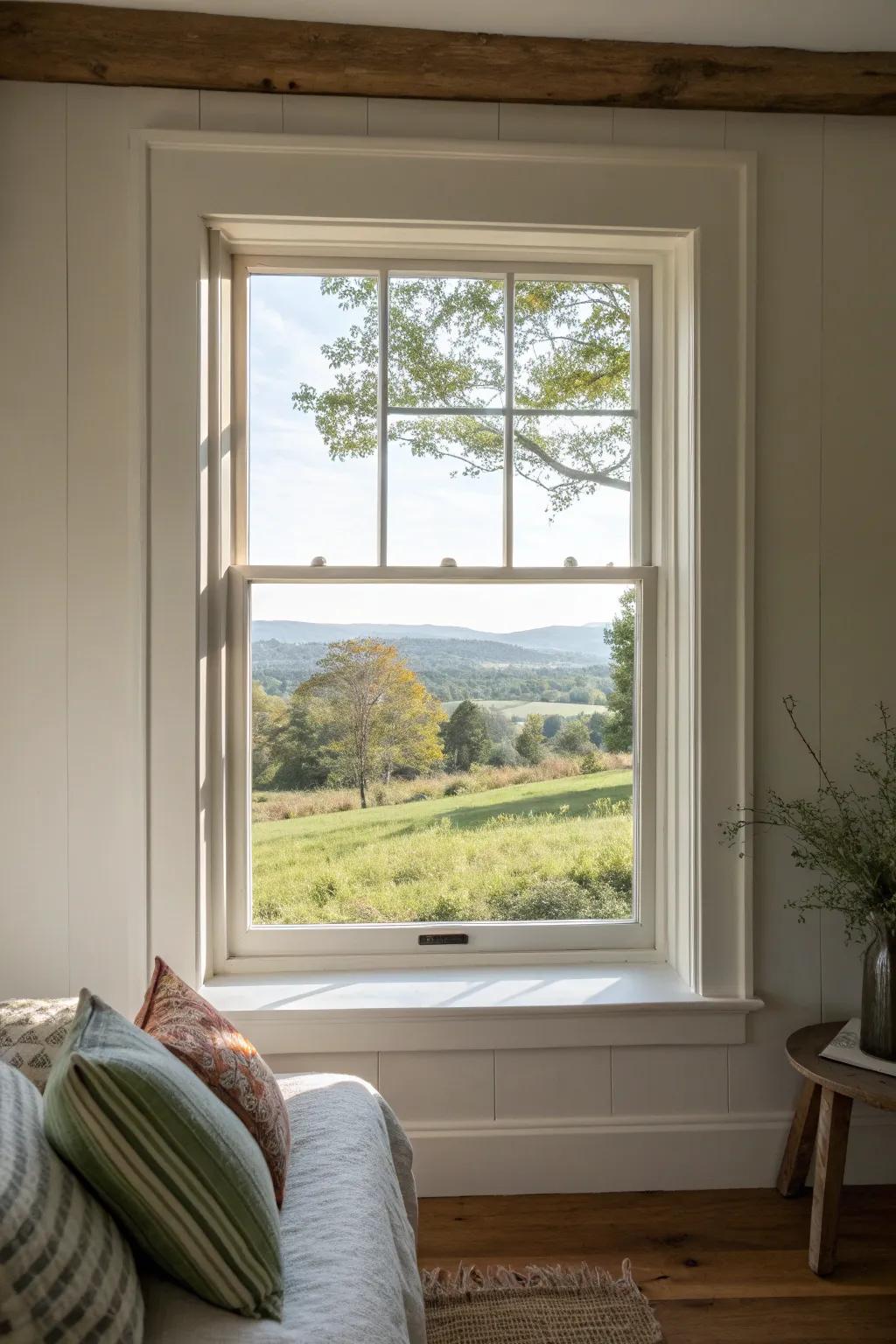 Minimalist trims highlight the view, creating a seamless transition between indoors and out.