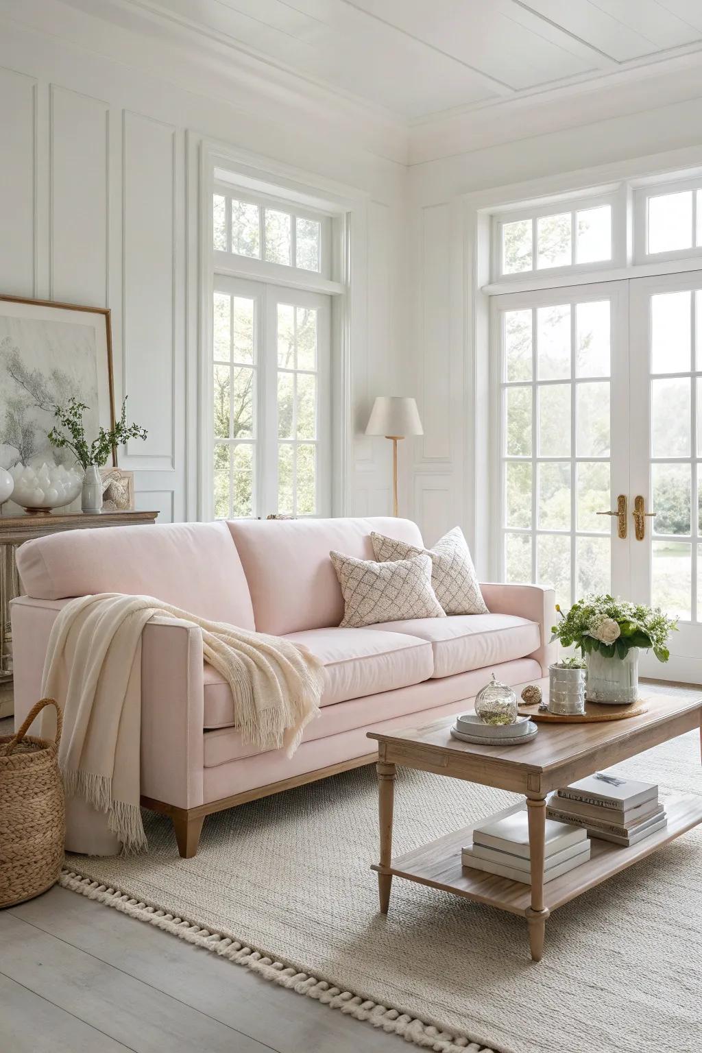 Embrace gentle sophistication with soft pastels that add lightness to your decor.