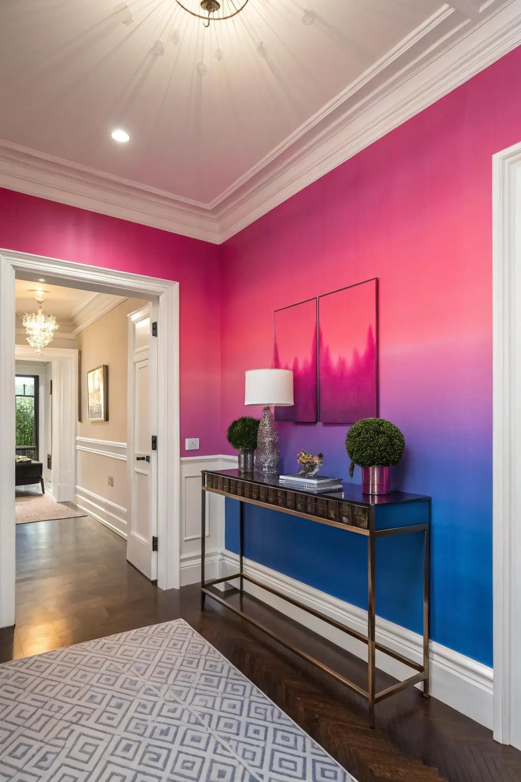 Gradient designs add depth and intrigue, perfect for a striking entryway. 🌈 #GradientDesign #VisualImpact