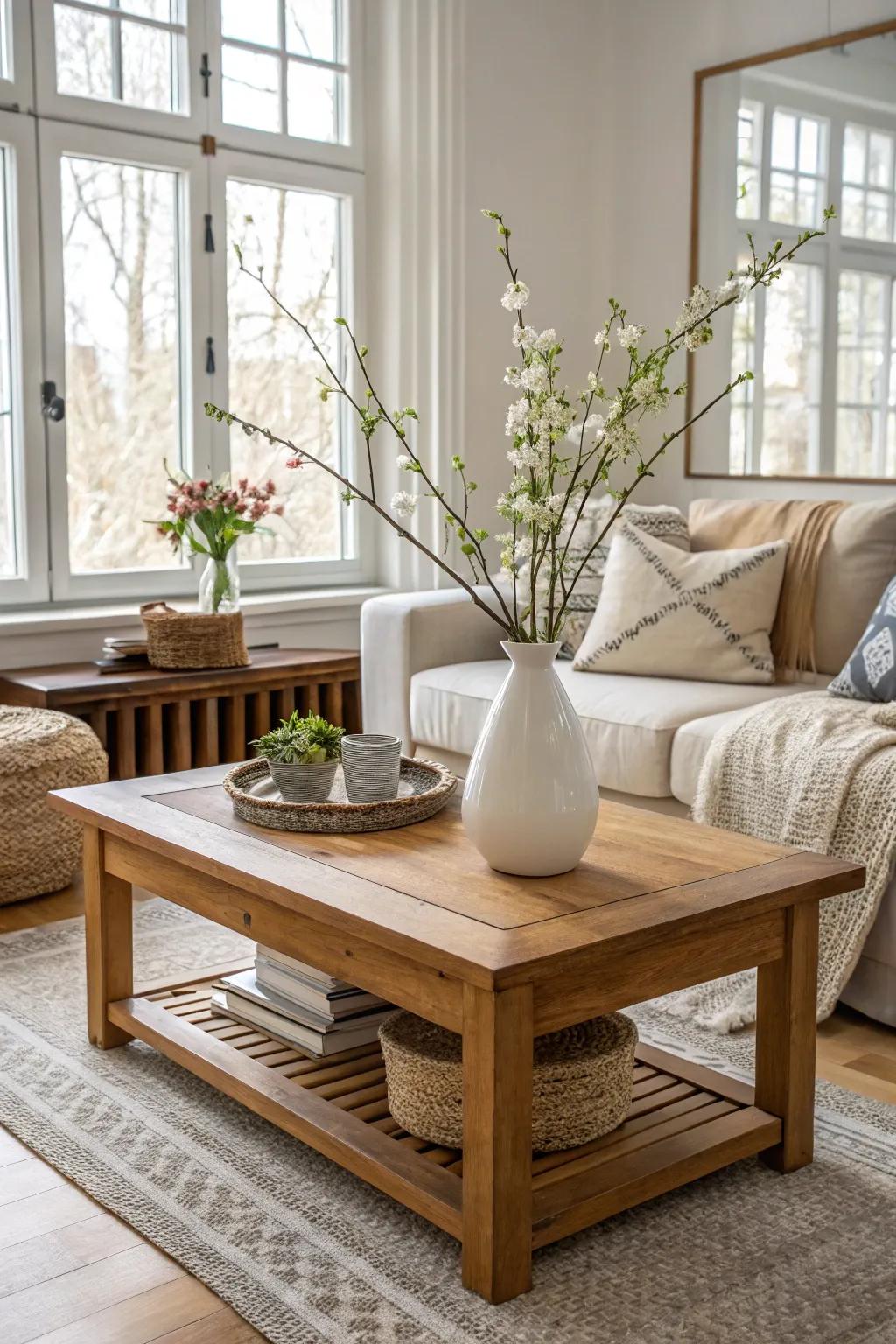 Warm up your decor with the timeless appeal of wood tones.