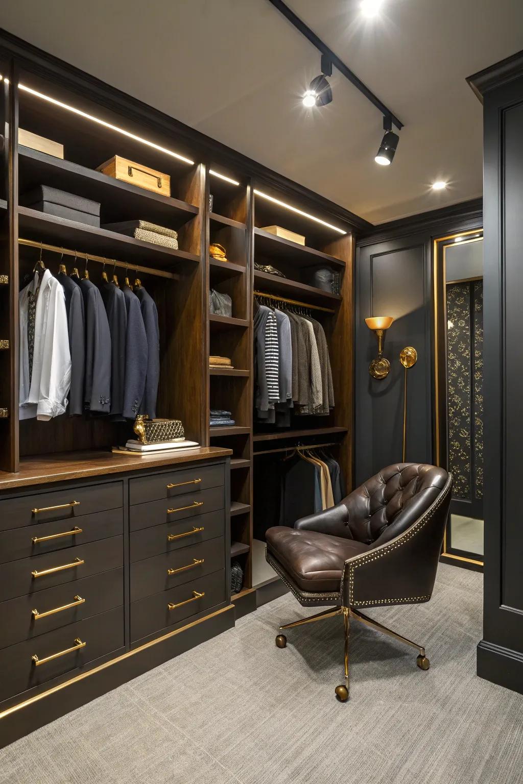 An accent wall adds a splash of style, turning your closet into a design masterpiece. 🎨🖌️ #BoldDesign #ClosetInspiration