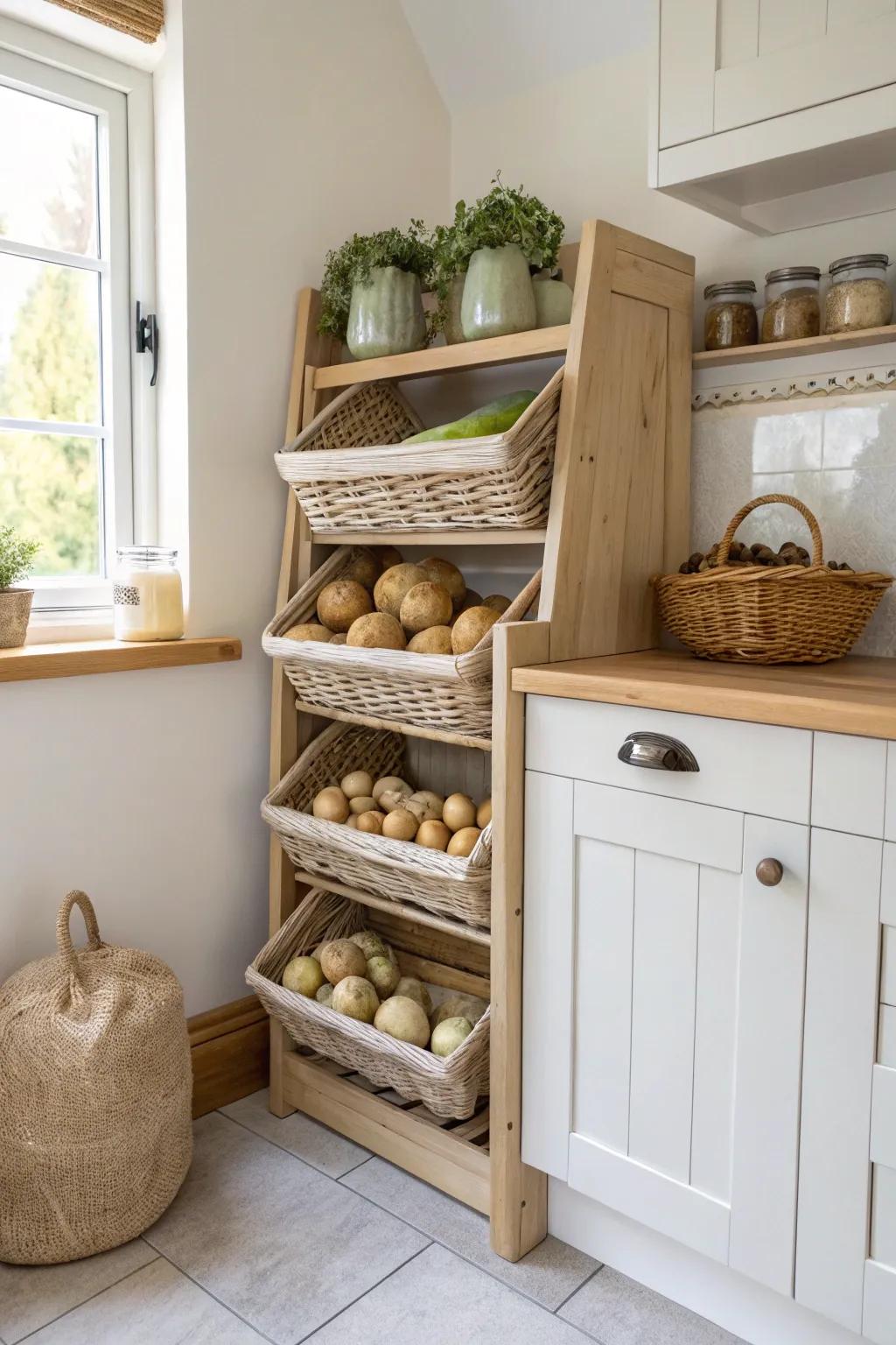 Unleash creativity with closet organizers in the kitchen.