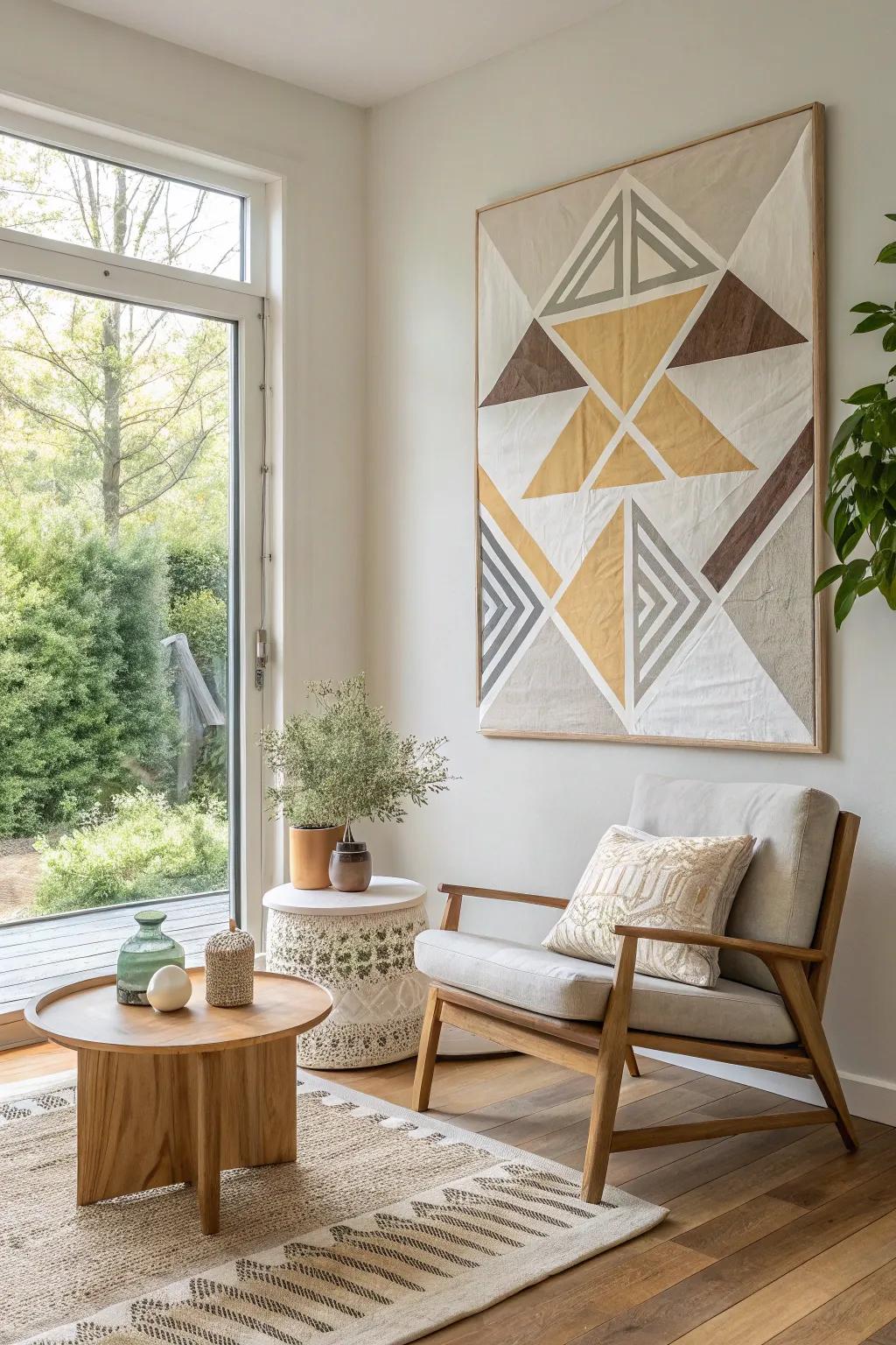 Shape your space with bold geometric patterns that make a statement.