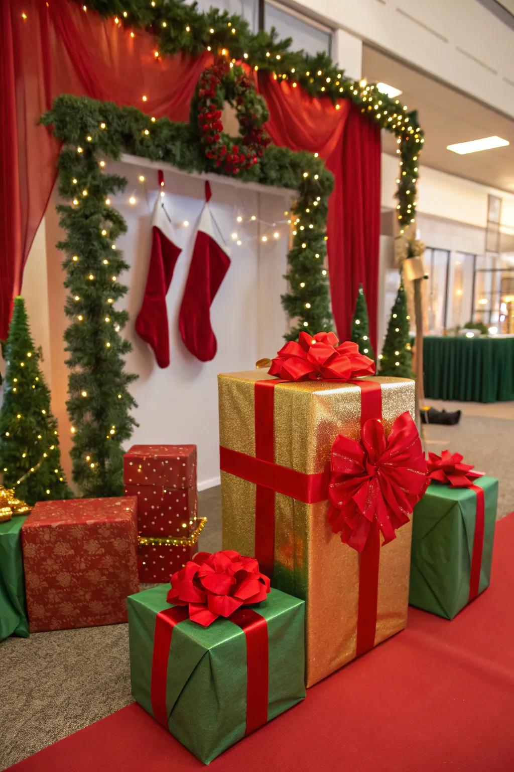 Spread joy with a Surprise Santa Station that encourages giving. 🎅 #OfficeGifts #HolidaySurprise