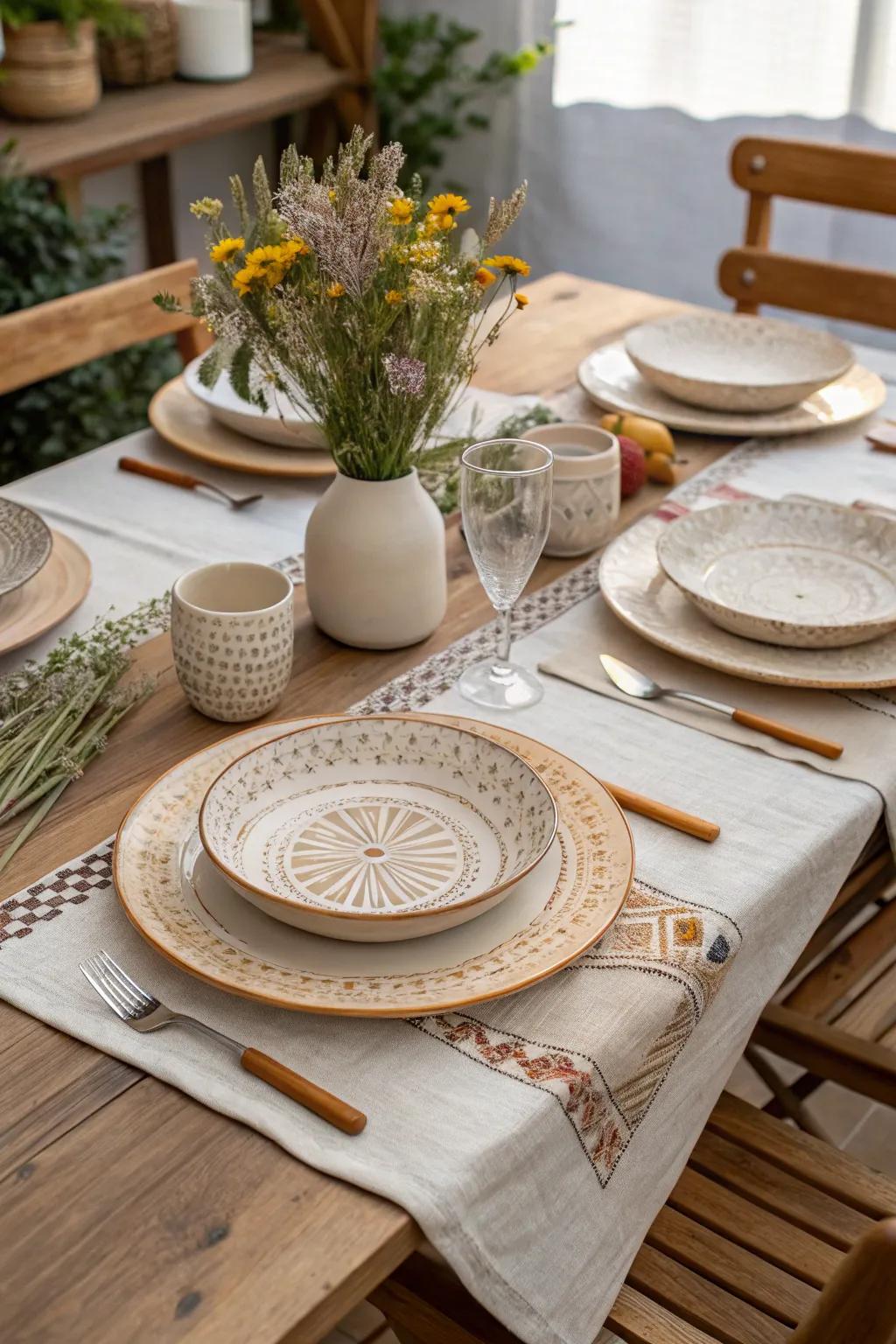 Enhance your dining experience with tableware that complements your reunion theme beautifully.