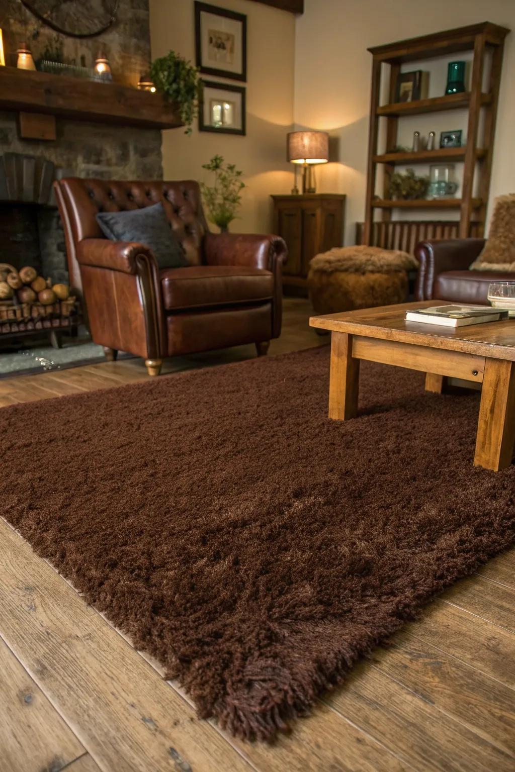 Indulge in the comfort of plush rugs that invite relaxation.