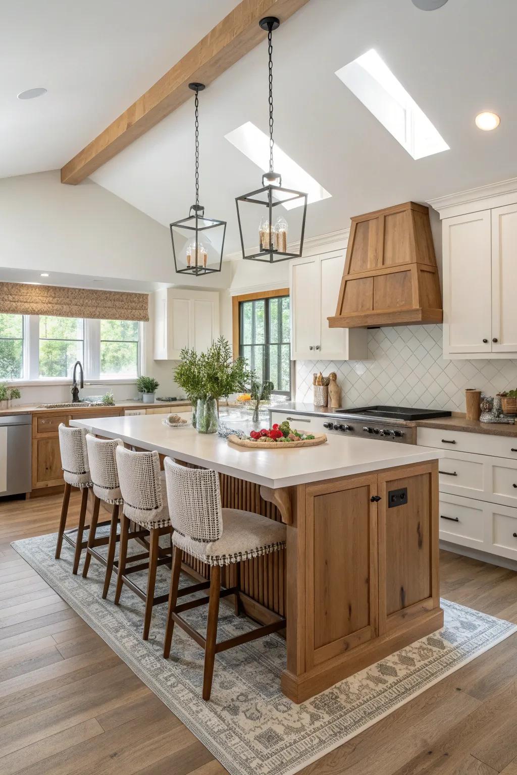 Achieve harmony and balance with a beautifully symmetrical kitchen design. ✨ #Symmetry #HomeHarmony