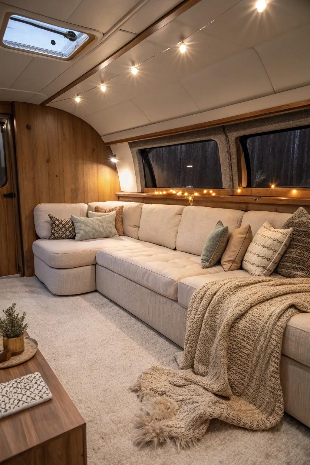 Modular sectionals offer endless configuration possibilities.