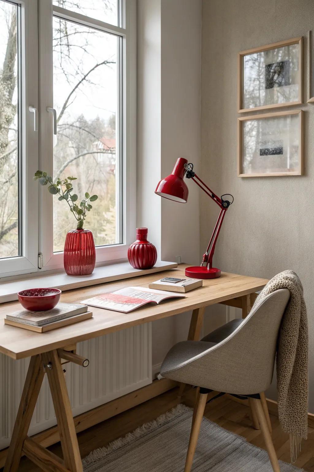 Add a dynamic touch with subtle red accents that energize your study sessions.