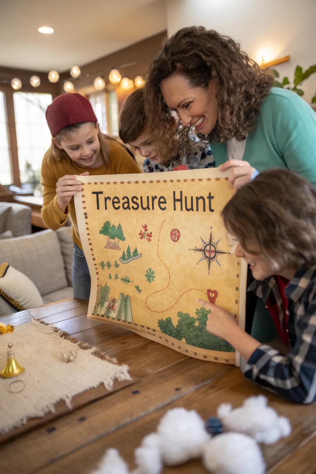 Embark on an adventurous home treasure hunt for family fun.