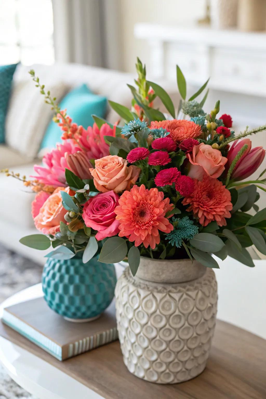 Breathe life into your space with stunning floral arrangements. 🌷 #FloralArrangements #HomeStyle