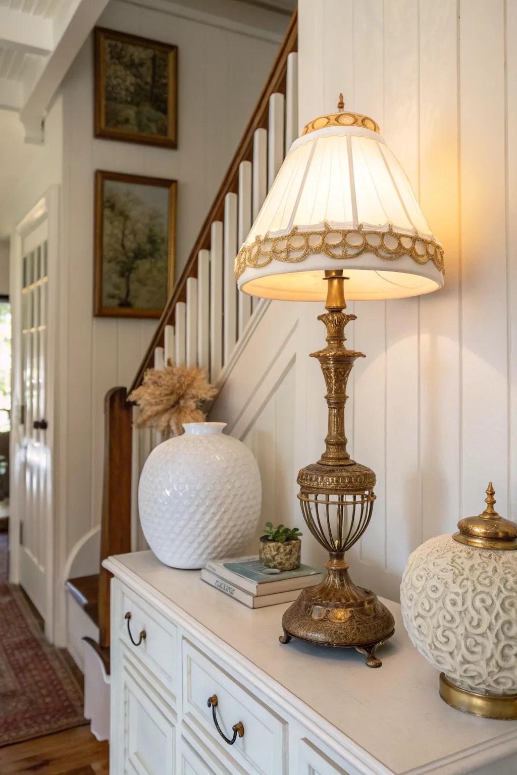 Eclectic pieces add a touch of whimsy and personality to white interiors.