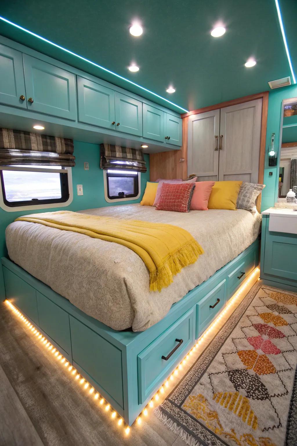 Enhance your room's ambiance with chic LED lighting solutions. 💡 #AmbientLighting #CozyHome