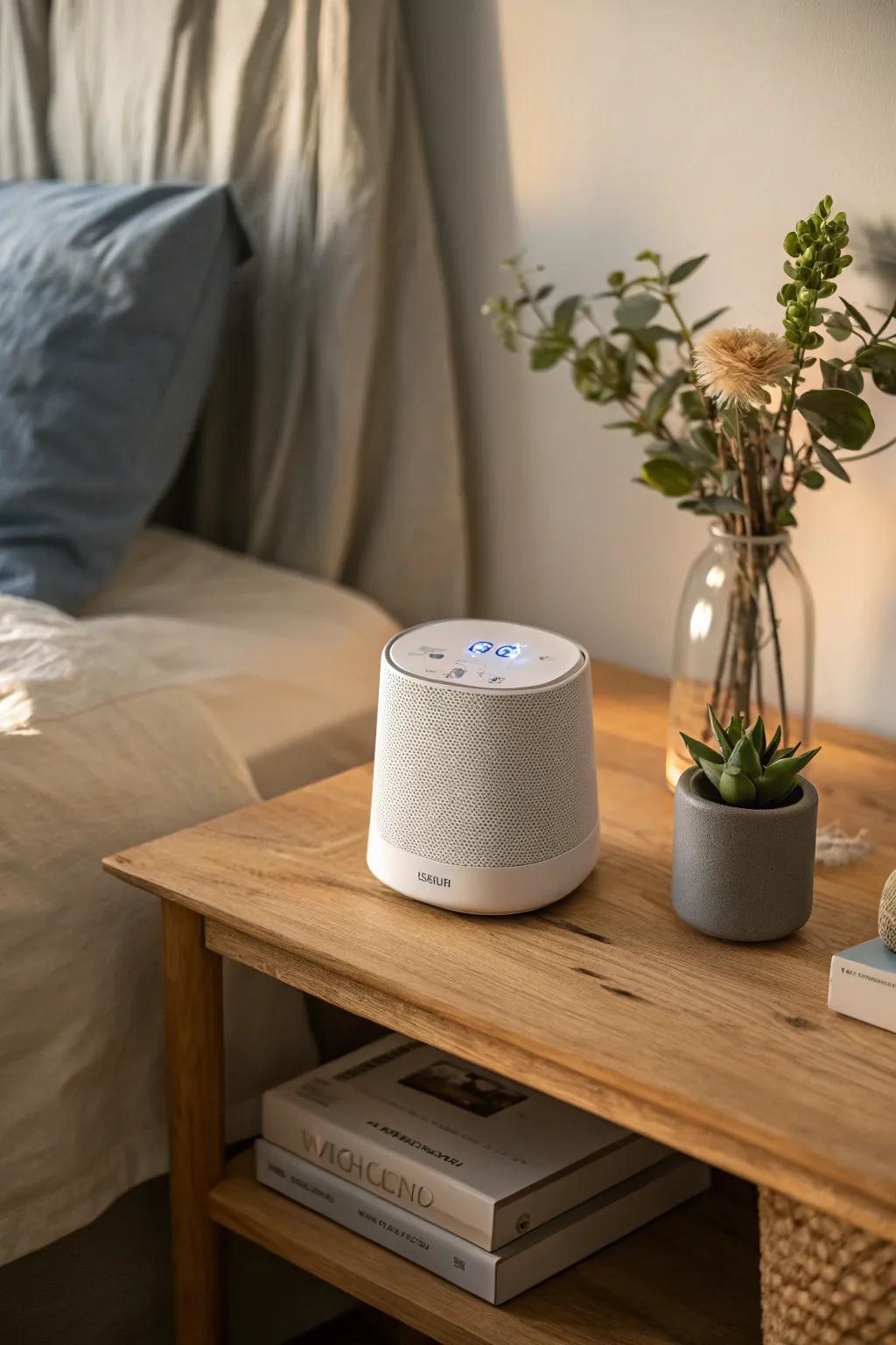 Drift into dreamland with the soothing sounds from our provided sound machine.