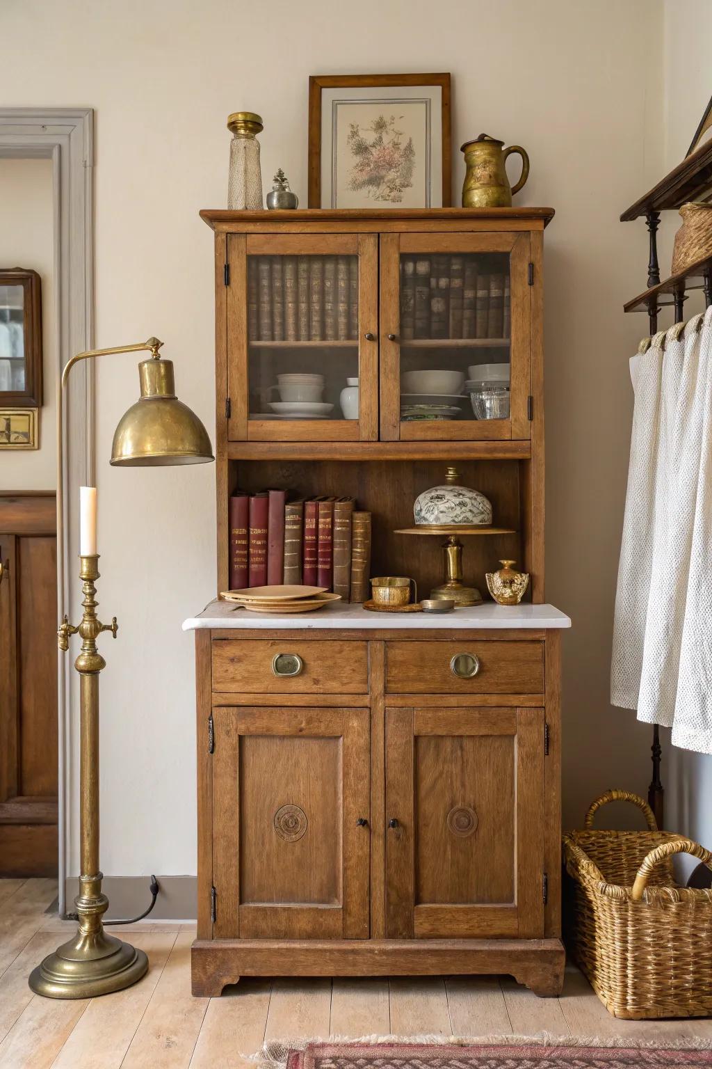 Add timeless charm with carefully chosen vintage pieces.