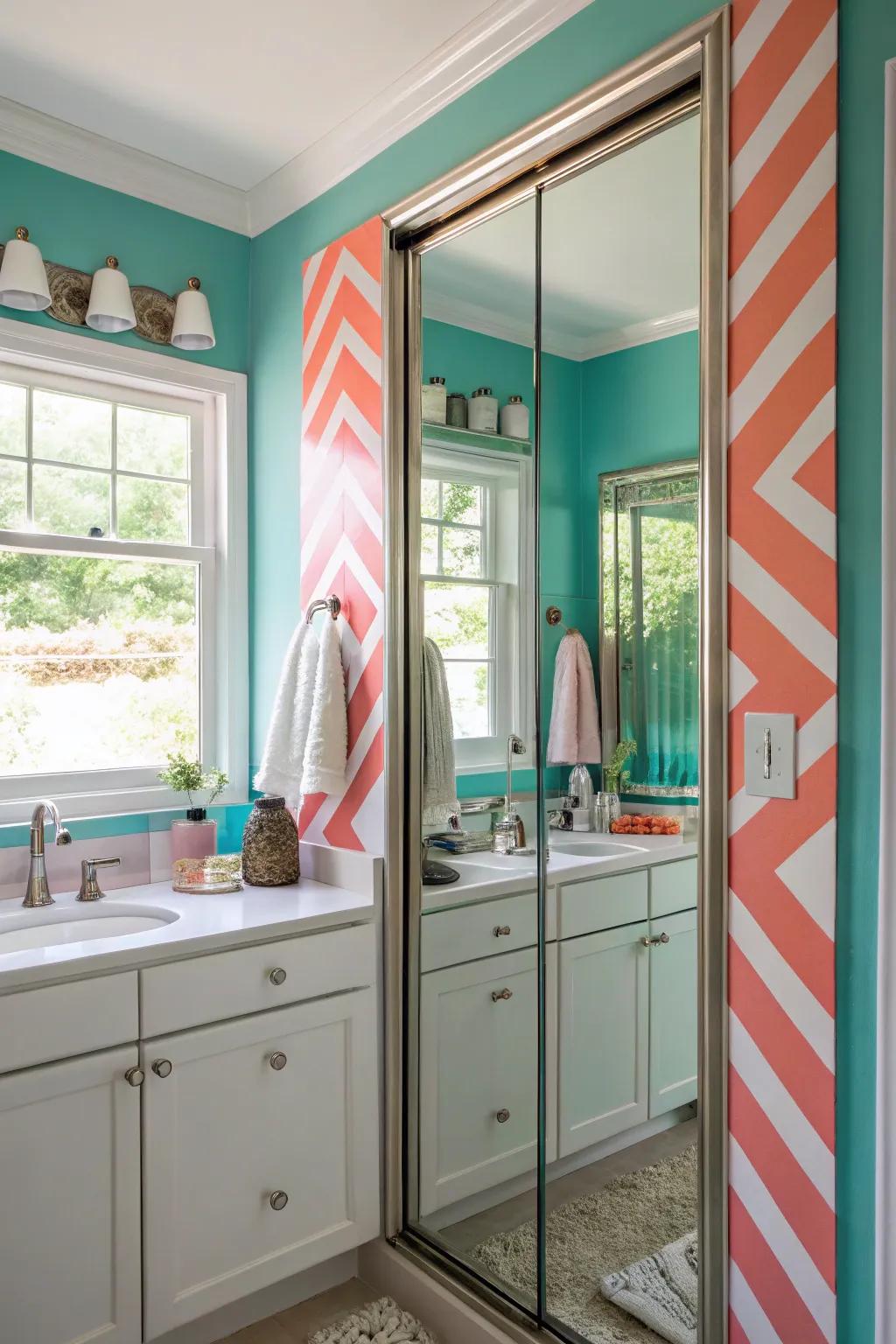 Mirror doors enhance space and functionality in your bathroom.
