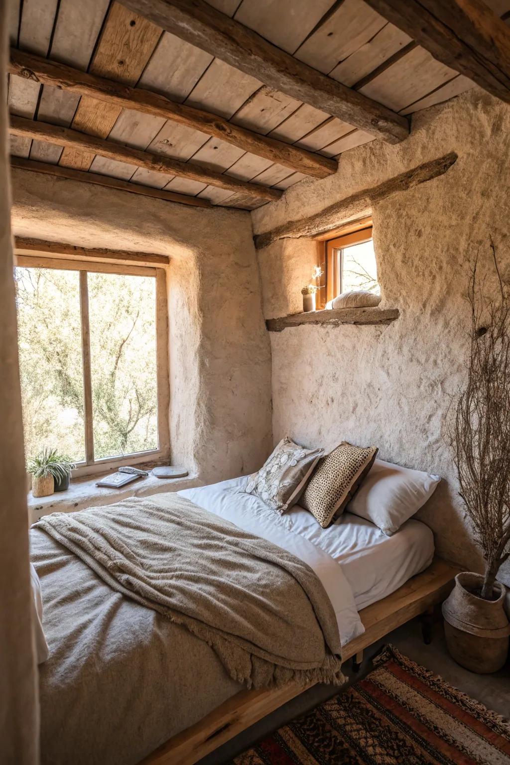 Bring character to your nook with textured walls that add depth and charm.