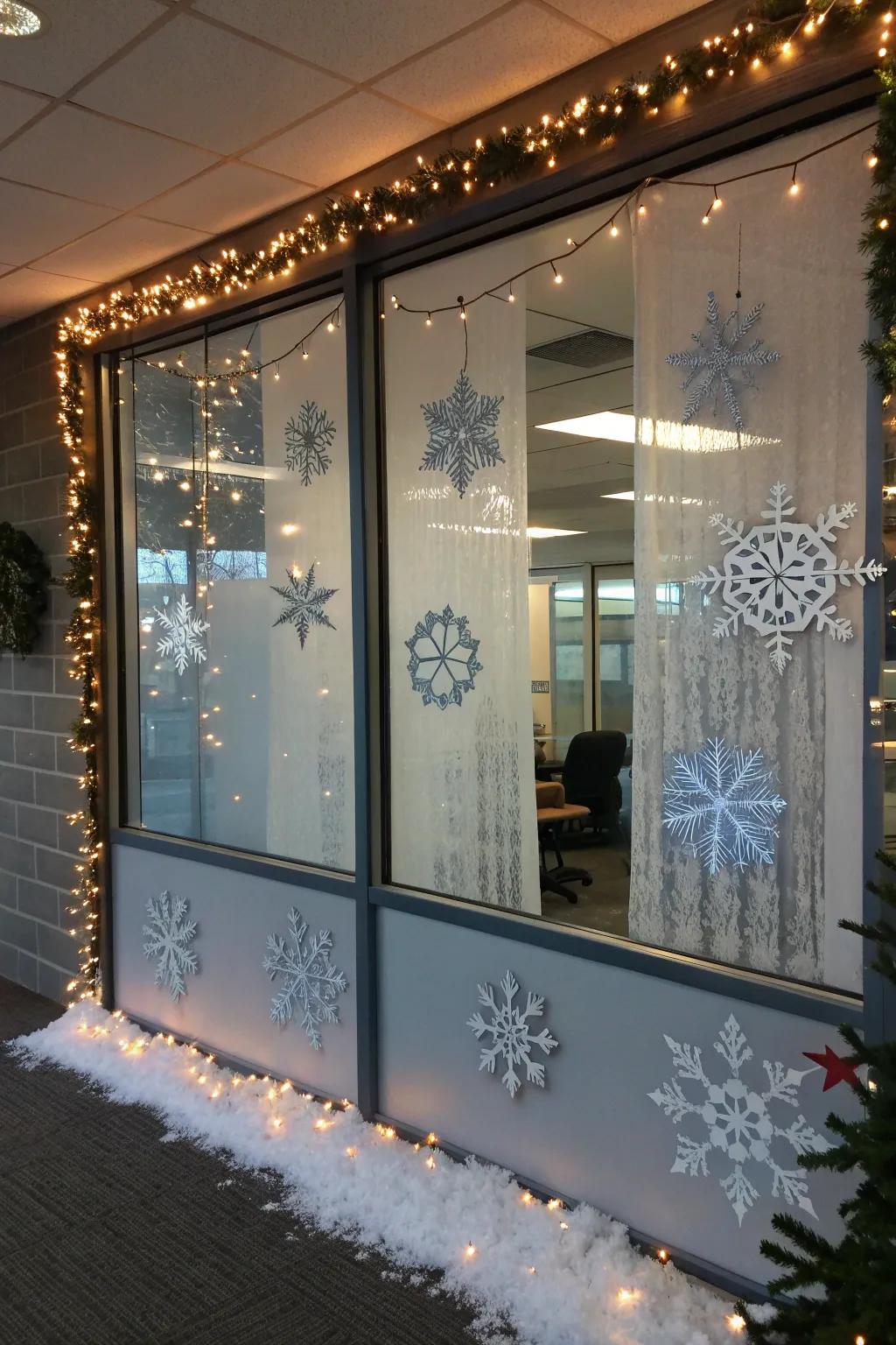 Transform windows into a winter wonderland that enchants from inside and out.