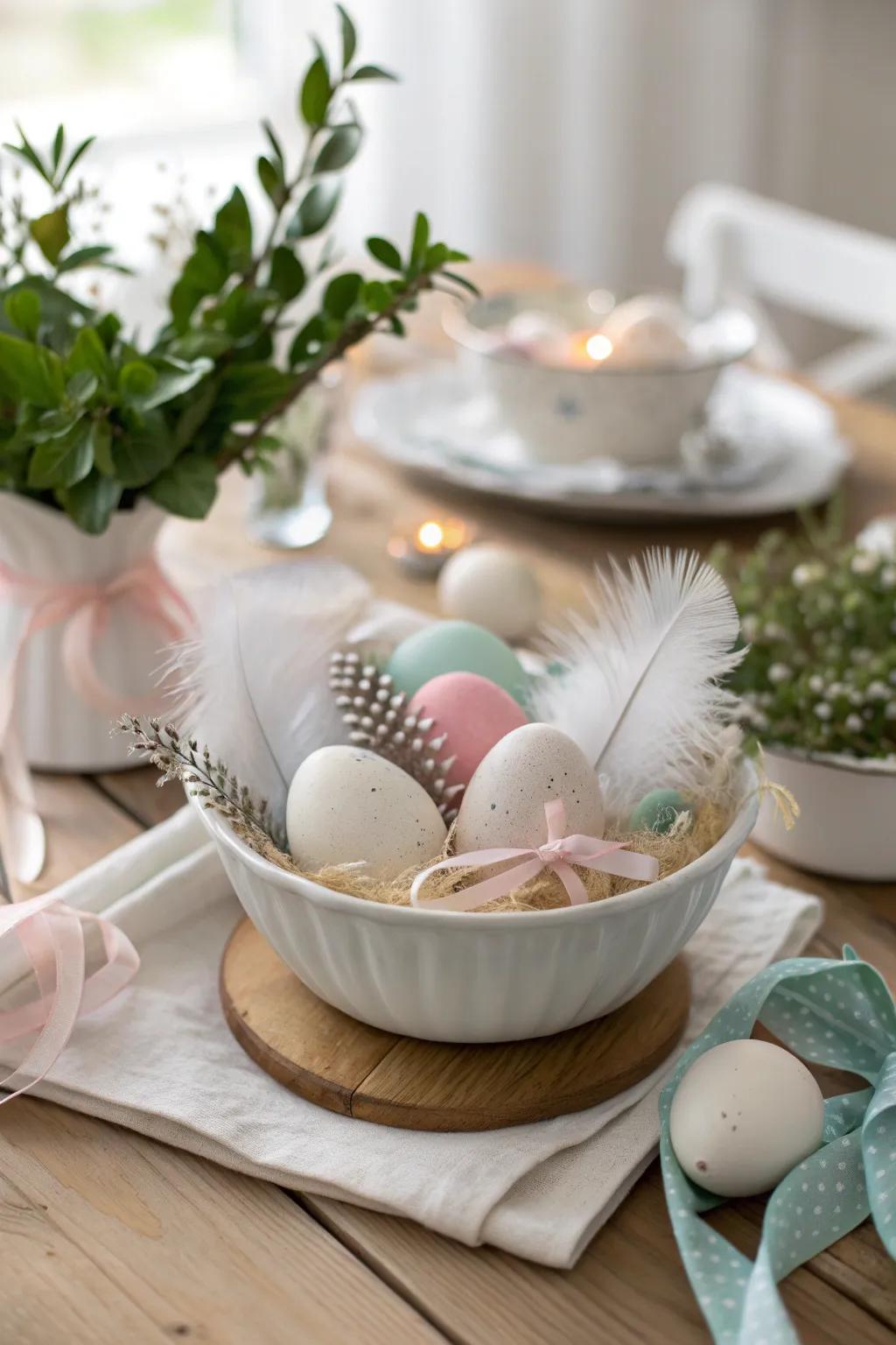 Delight your guests with unexpected elements that elevate your Easter centerpiece.