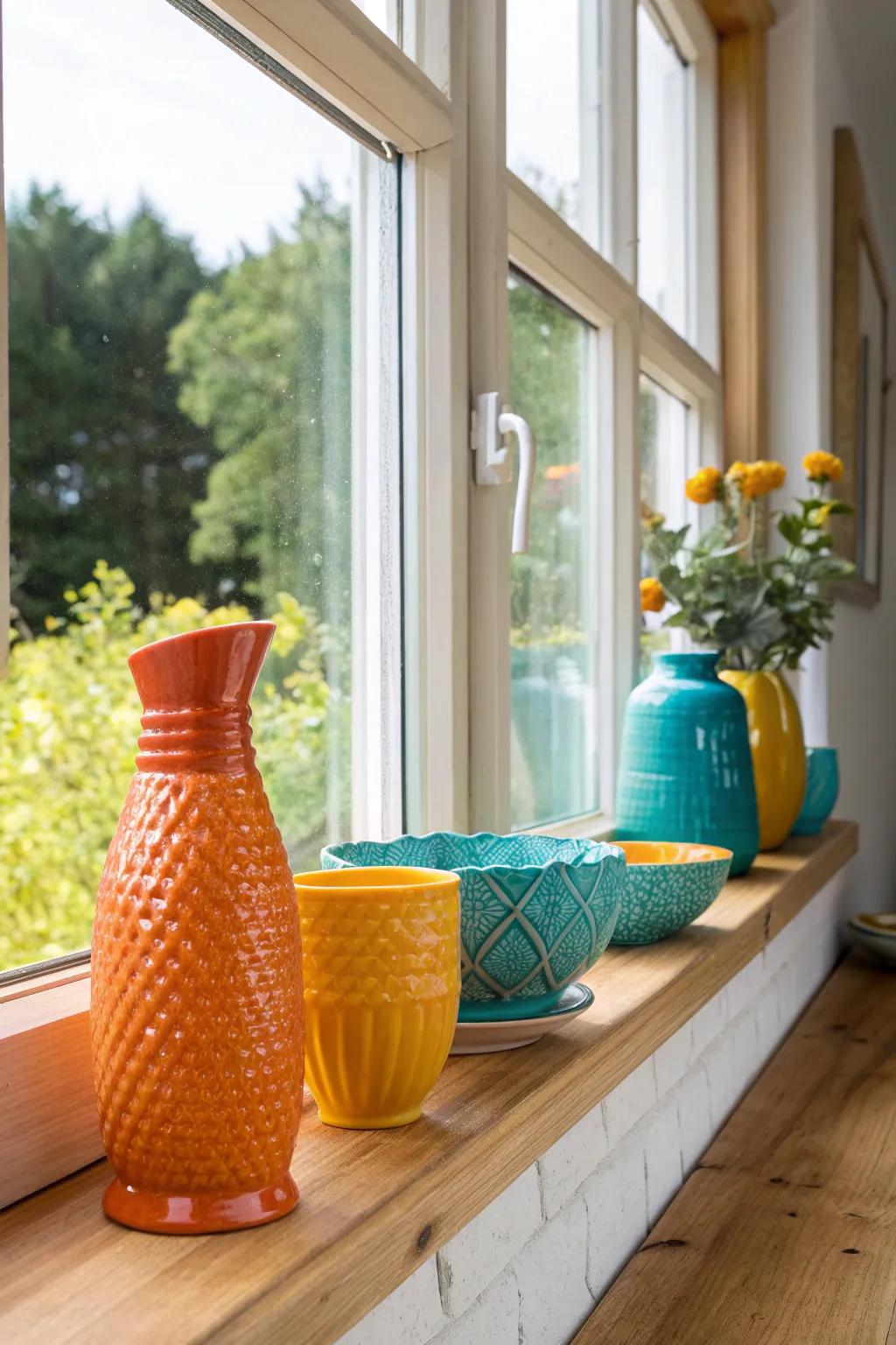 Window sills provide a charming space to showcase your decor, adding a personal touch to your home.