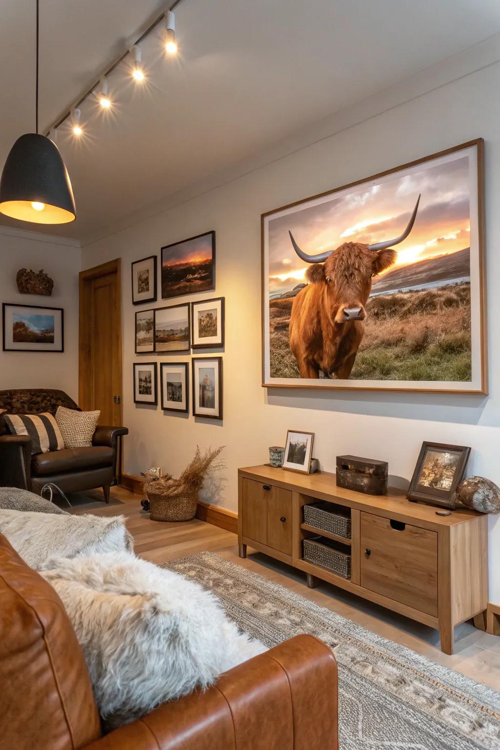 Enhance your space with complementary art that echoes the beauty of nature.