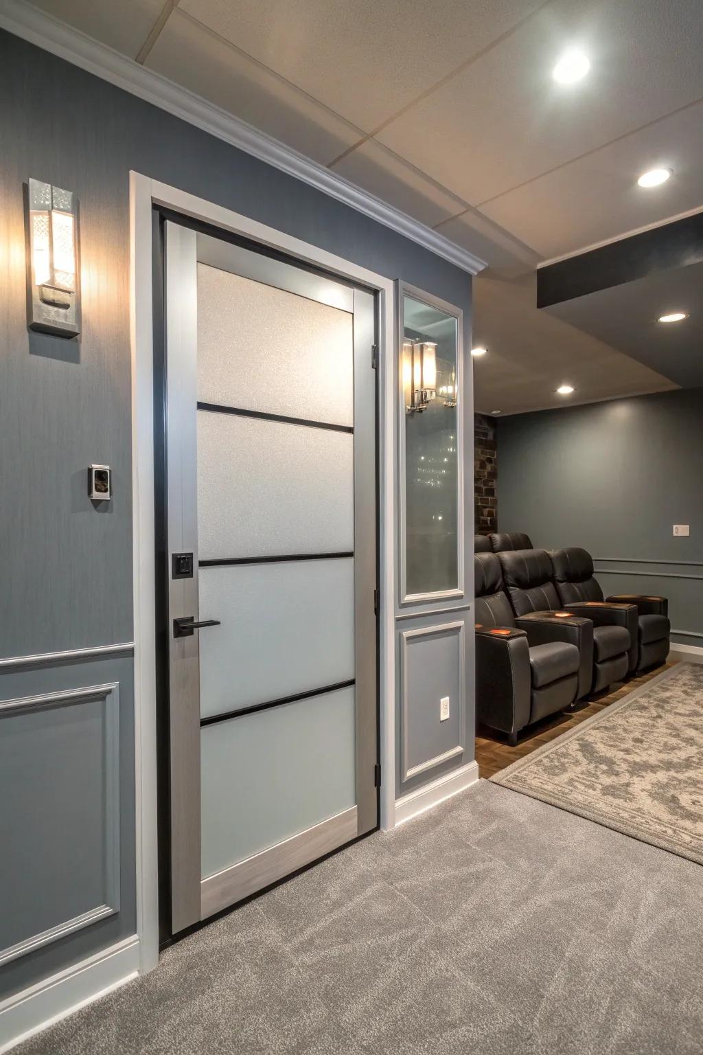 For a modern twist, choose frosted glass that merges privacy with style.