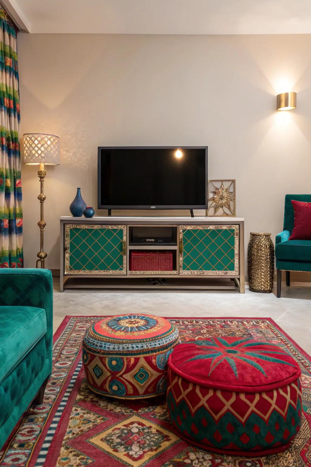 Infuse energy into your space with bold colors and patterns that make a statement. 🌈 #ColorfulLiving #BoldDesign