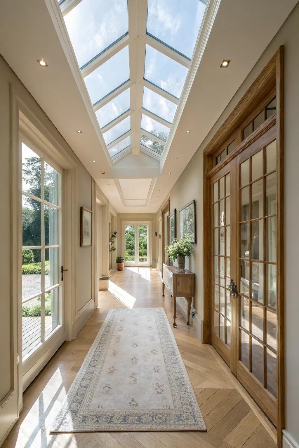 Natural light that transforms and uplifts your hallway.