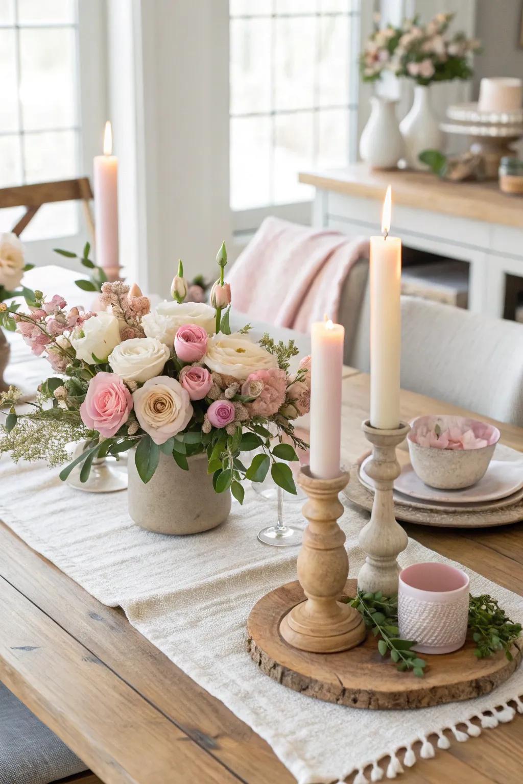 Celebrate love with a centerpiece that exudes elegance and charm.