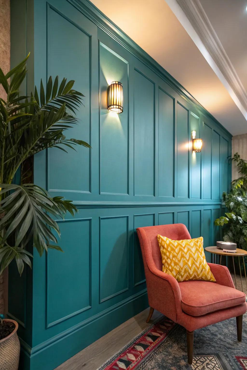 Enhance your space with ambient lighting wainscoting caps that create a warm and inviting glow. 💡 #AmbientLighting #CozyHome #InteriorGlow