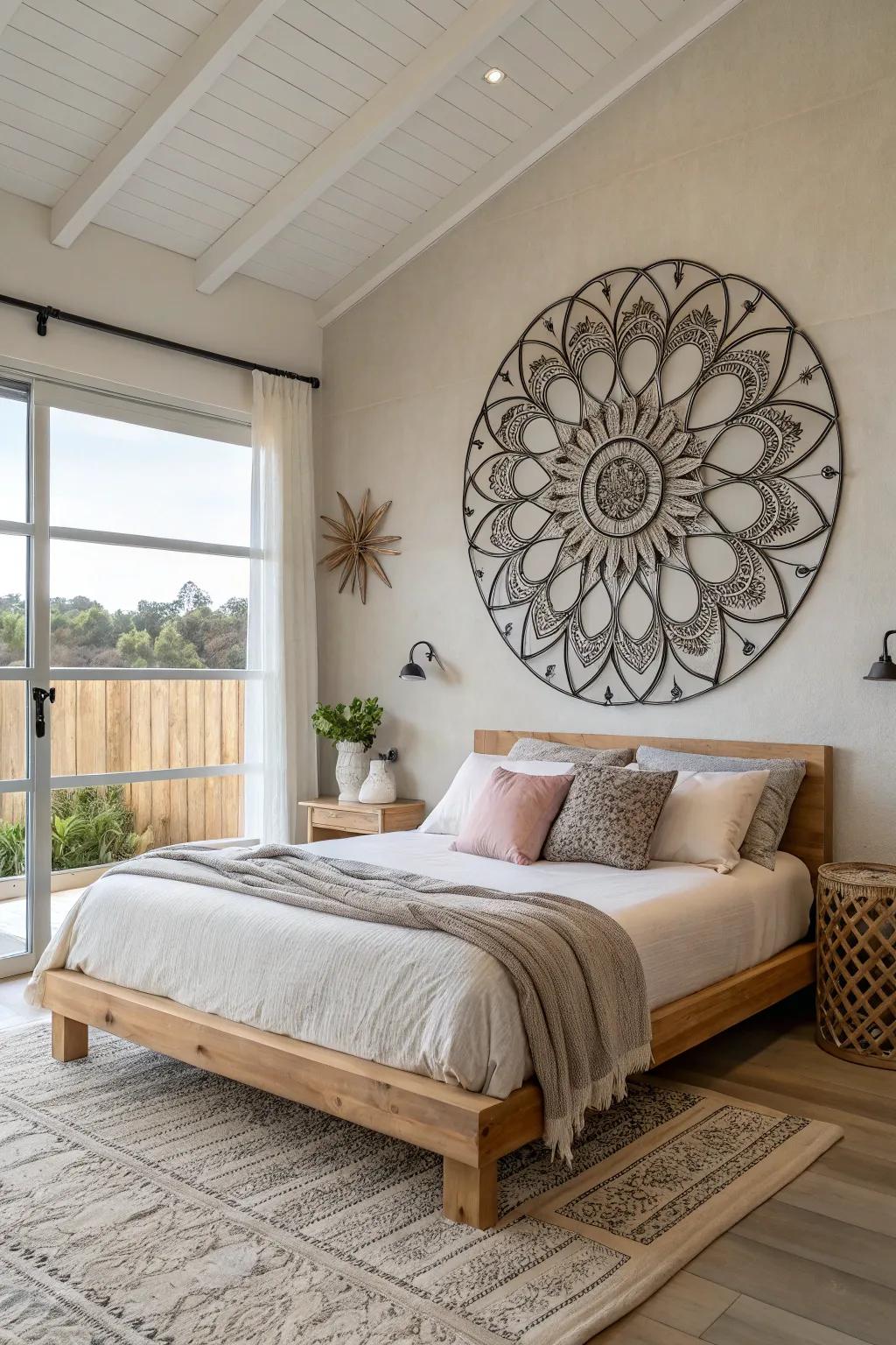 Make a statement with bold metal wall art that adds industrial flair.