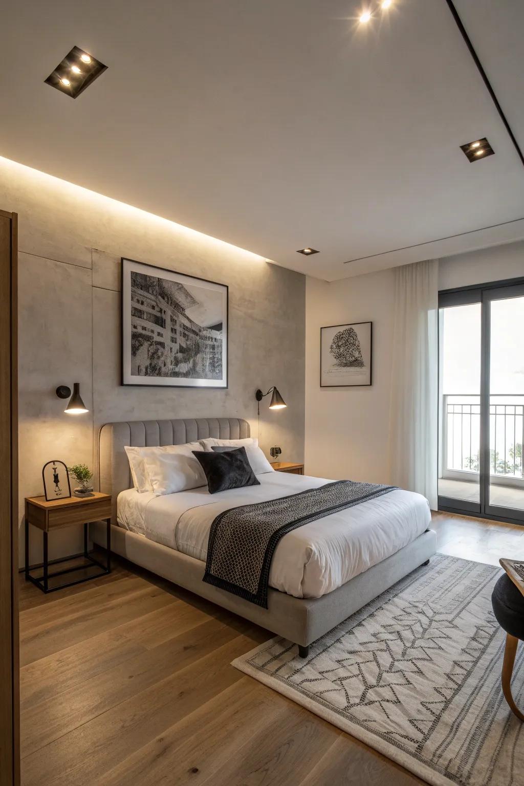 Minimalist design creates a serene and focused environment.