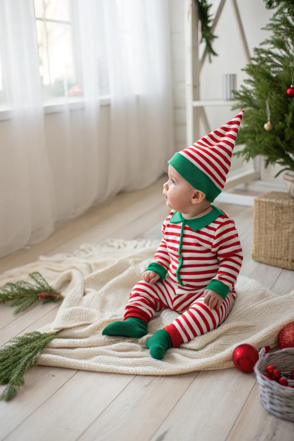 Bring out the holiday magic with your little elf's charming smile.