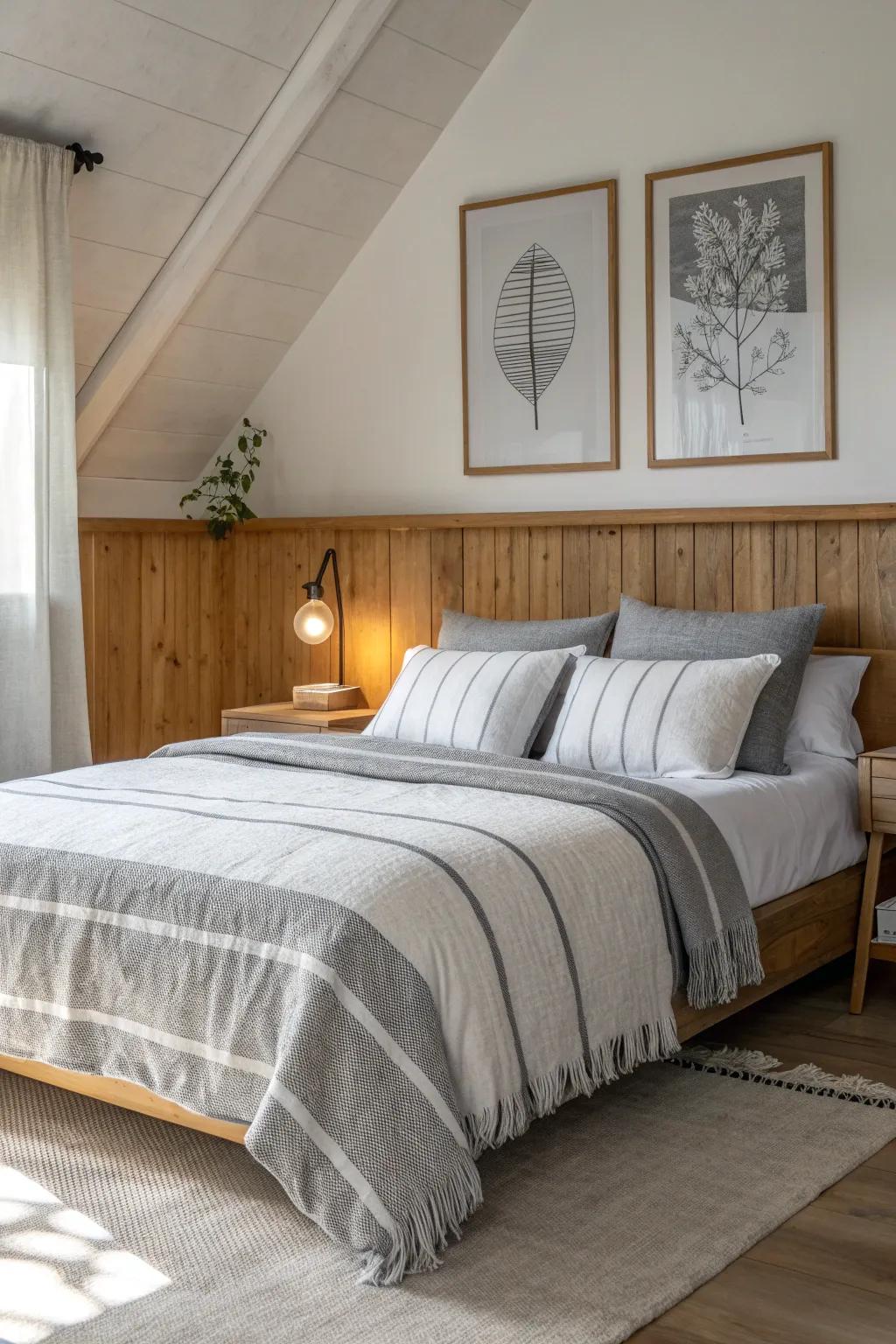 Discover the magic of monochrome with a bedspread that offers elegance through simplicity.