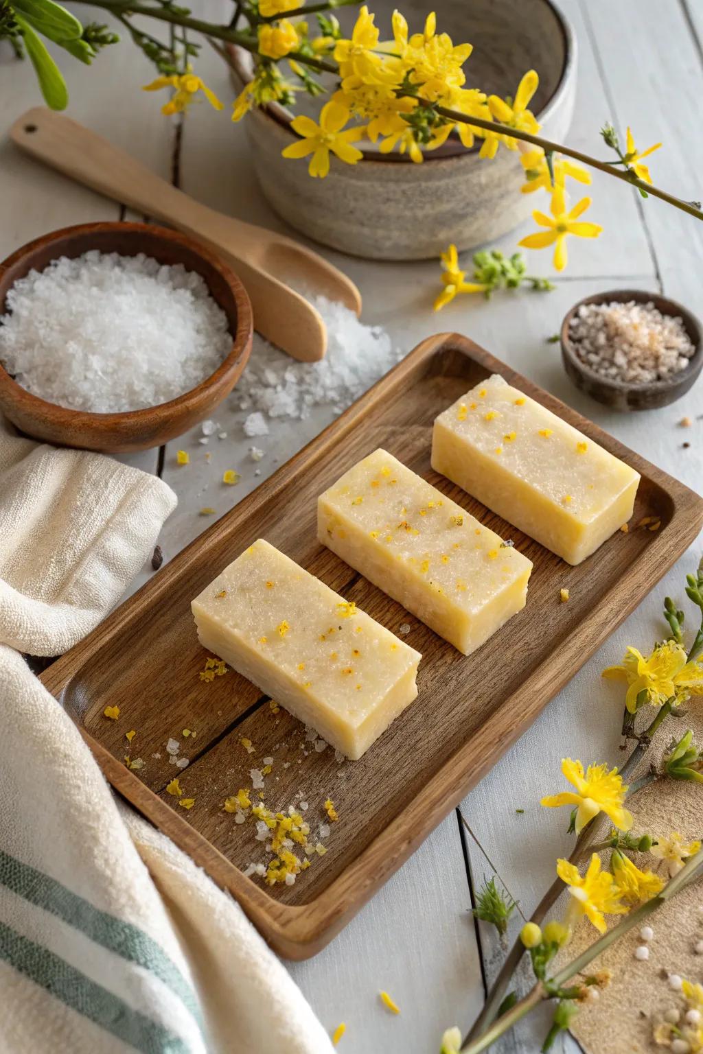 Pamper your feet with floral foot scrub bars that leave them smooth and ready for sandal season.