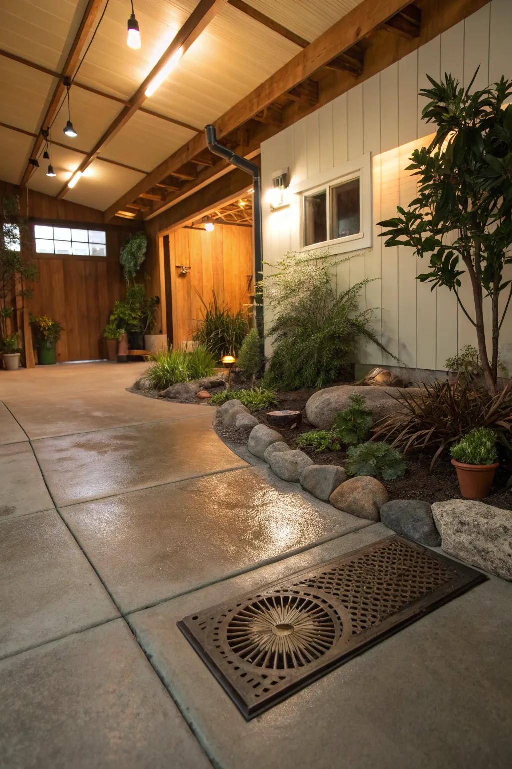 Landscaping cloth keeps your drainage system debris-free. 🌿💡 #GardenIdeas #SmartLiving