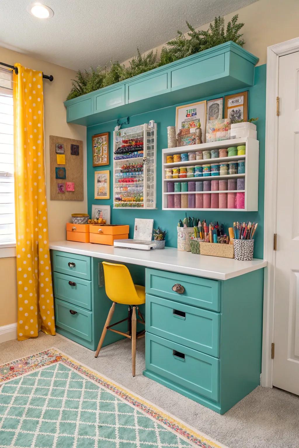 Design a crafting station that inspires endless creativity.