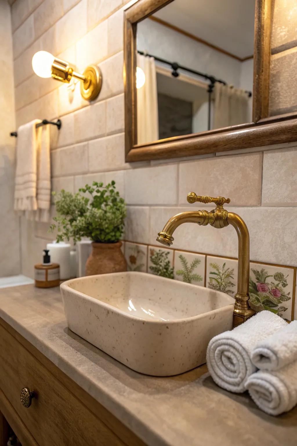 Wall-mounted faucets offer a sleek and flexible design option. 🚰 #FaucetDesign #BathroomTrends