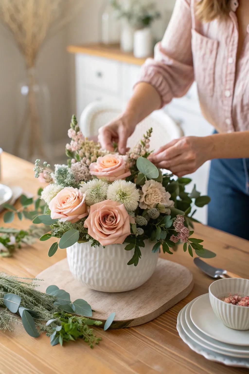 A DIY centerpiece workshop brings creativity and fun to Mother's Day.