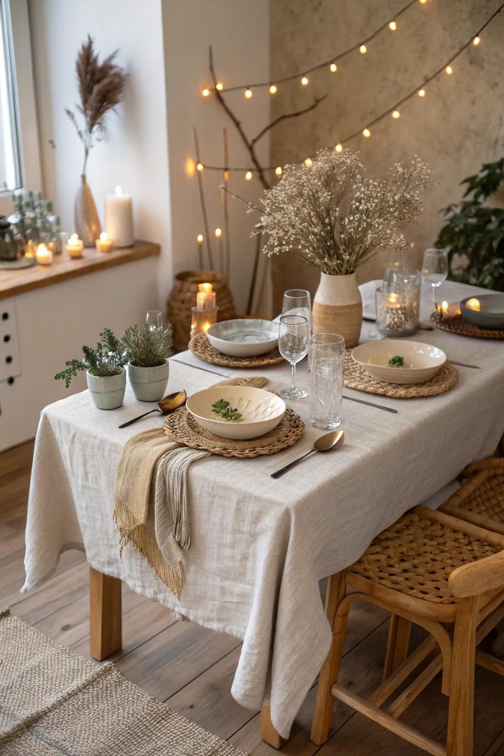 Soft lighting adds a magical touch to your wine table.