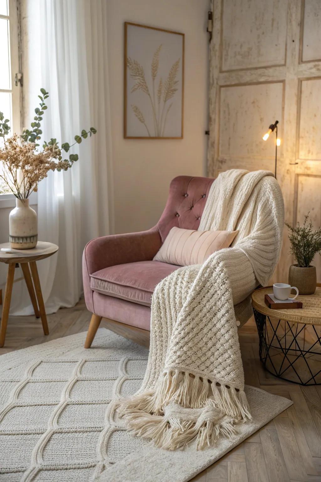 Textures add warmth and depth to your bedroom design.